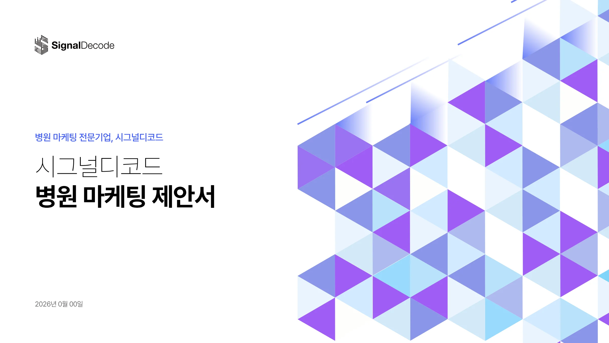 시그널디코드 병원 마케팅 제안서 2페이지